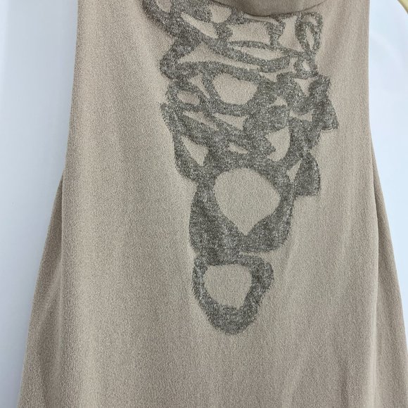 Sarah Pacini Creme bodycon high neck mini dress - Picture 4 of 16